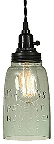 Half Gallon Open Bottom Mason Jar Pendant Lamp