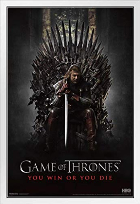 Pyramid America Game of Thrones You Win or You Die Season 1 White Wood Framed Poster 14x20 Pyramid America Game of Thrones You Win or You Die Season 1 White Wood Framed Poster 14x20