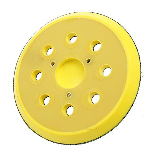 AUTOTOOLHOME 5 Inch 8 Hole Hook and Loop Sander Pad Porter Cable Orbital Sander - Fits Replacement Sander Pad (Yellow)