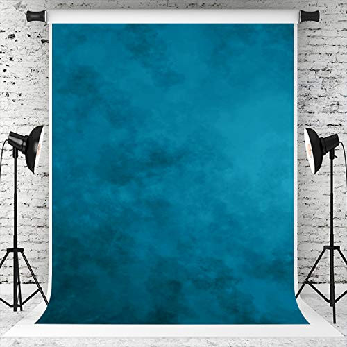 Kate 5×7ft Smoky Blue Photography Backdrop Navy Portrait Background Fabric Seamless Blue Photo Studio Props for Photographer Headshots