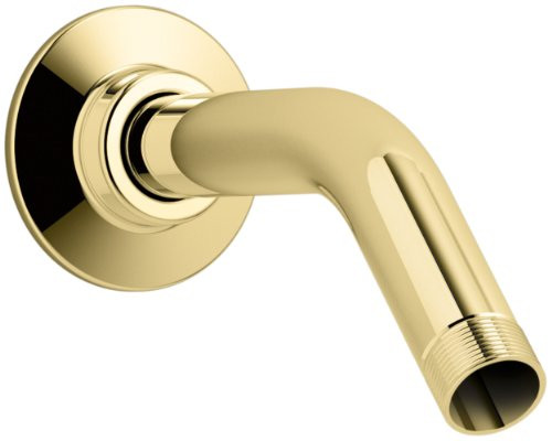 KOHLER K-7395-PB Showerarm and Flange, 5-3/8-Inch Long, Vibrant Polished Brass