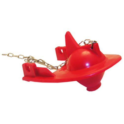 LASCO 04-1537 Kohler Replacement Red Fin Back Style with Chain Toilet Flapper, Silver, 6 Piece