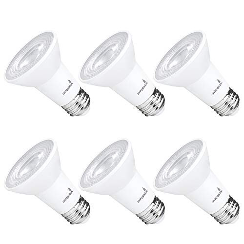 Hyperikon PAR20 LED Bulb Dimmable, 8W=50W, CRI 90+ Flood Light, E26, UL, Energy Star, Warm White, 6 Pack