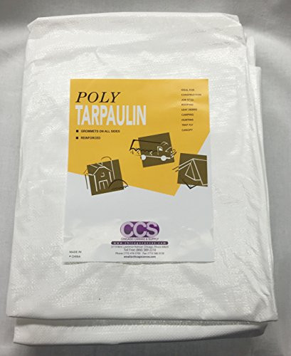 Heavy Duty White Poly Tarp (12' x 20')