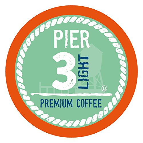 Pier 3 Single-Cup Coffee for Keurig K-Cup Brewers, Light Roast, 100 Count