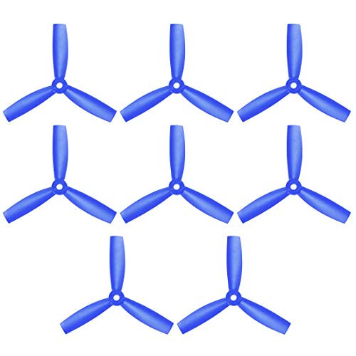 uxcell RC Propellers 4045 4x4.5 Inch CW CCW 3-Vane for Quadcopter Multirotor Blue 4 Pairs