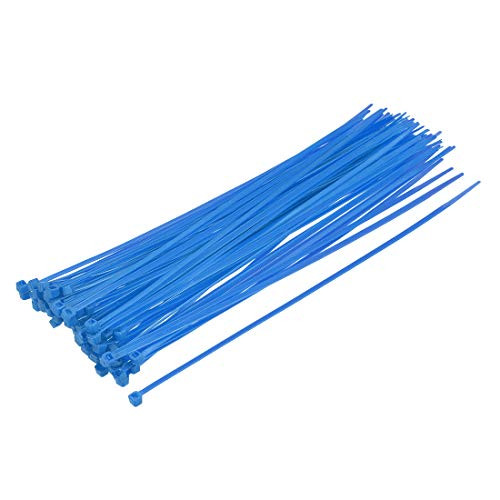 uxcell Cable Zip Ties 250mmx3.6mm Self-Locking Nylon Tie Wraps Blue 100pcs