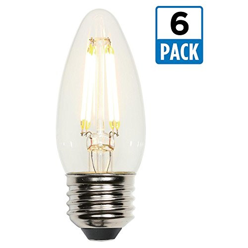 Westinghouse 3316920 B11 Dimmable Filament LED Light Bulb with Medium Base (6), Six Pack 40 Watt Equivalent Clear 33169, 6 Piece