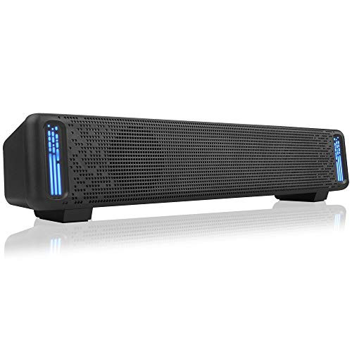 Jeecoo A50 Stereo Computer Speakers, Wired Desktop Speakers, USB Powered Computer Sound Bar for PC Laptop