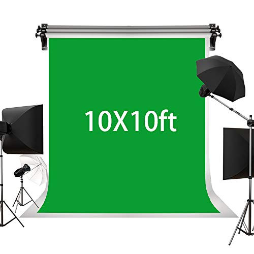 Kate 10ft×10ft Solid Green Backdrop Portrait Background for Photography Studio