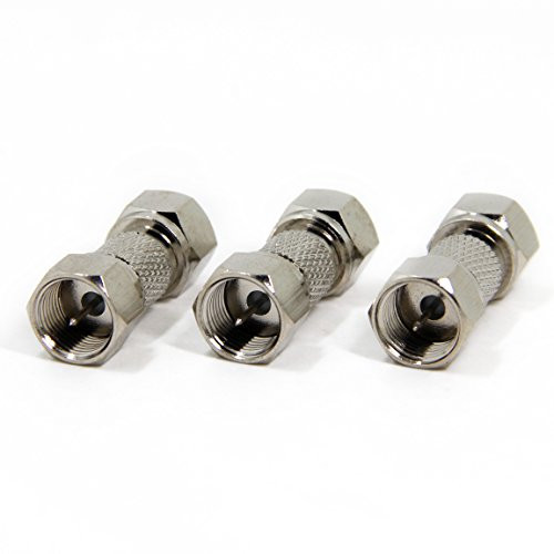 Ancable 5-Pack 75 OHM F Male to Male Coaxial Cable Extension Coupler for F81 TV Radio Coax Cables Adapter