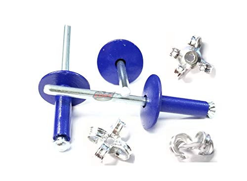 Racer's Speed Shop Dark Blue 3/16" Rivet Large Head Exploding Banana Peel Aluminum Pop Rivets 100 Pack