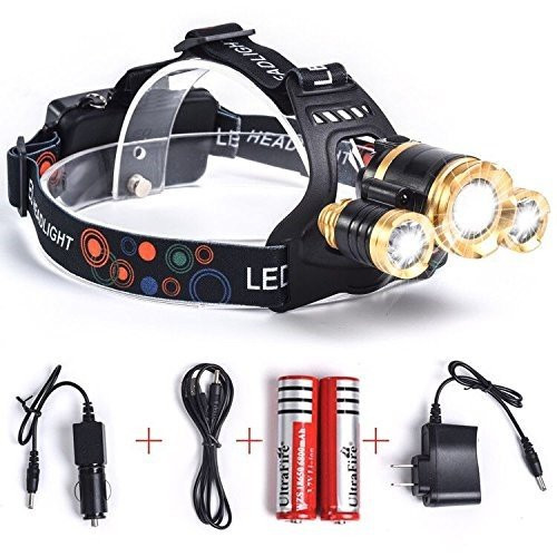 LED Headlamp,Bright Led Headlamp Flashlight Heavy-Duty Durable Zoomable Comfortable 5000 Lumens Led Flashlight Rechargeable With Rotatable Adjustable Head