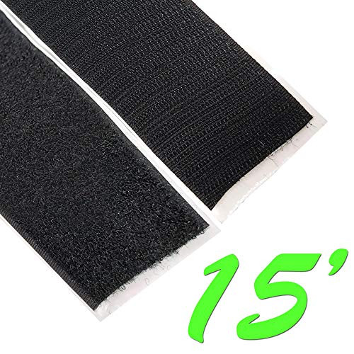 Electriduct 2" Adhesive Backed Hook & Loop Sticky Back Tape Fabric Fastener - 15 Feet