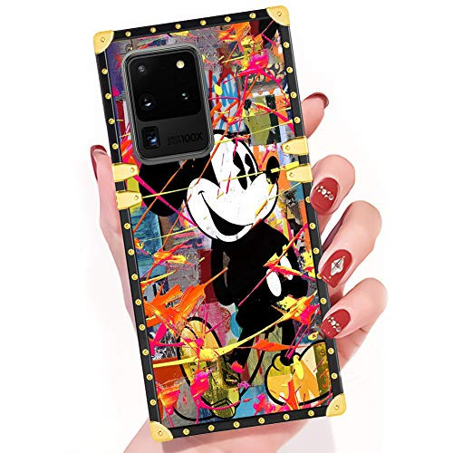 DISNEY COLLECTION Samsung Galaxy S20 Ultra Case Cool Mickey Square Phone Case Soft TPU 360 Degree Luxury Shockproof Protective Case Compatible for Samsung Galaxy S20 Ultra 5G 6.9 Inch 2020