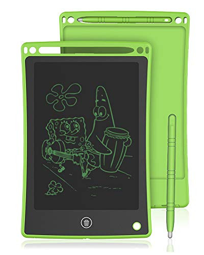 iThrough LCD Writing Tablet Drawing Tablet, 8.5-inch Doodle Board Electronic Doodle Pads Writing Board for Kids & Adults, Mini Handwriting Paper Drawing Tablet for School, Home, Office (Green)