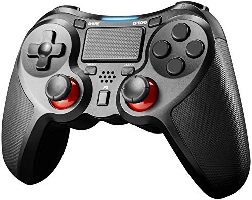 Etpark PS4 Controller, Wireless Controller for PS 4/Pro/Slim/PC, Touch Panel Gamepad with Six-axis Dual Vibration Shock and Audio Jack? Anti-Slip Grip and Mini LED Indicator