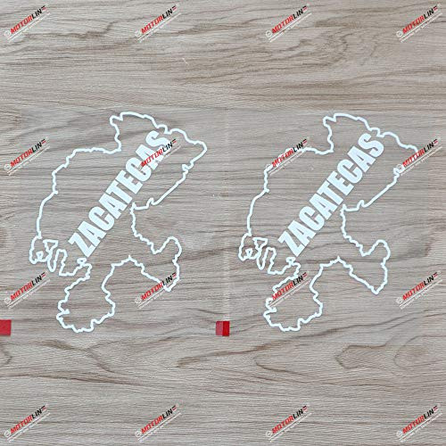 3S MOTORLINE 2X White 6'' Zacatecas Zac State of Mexico Decal Sticker Mexican Map Outline Car Vinyl 3S MOTORLINE 2X White 6'' Zacatecas Zac State of Mexico Decal Sticker Mexican Map Outline Car Vinyl