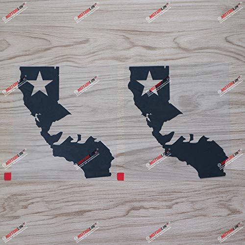 2X Black 6'' California Bear Decal Sticker Map Outline Republic Cali Car Vinyl 2X Black 6'' California Bear Decal Sticker Map Outline Republic Cali Car Vinyl