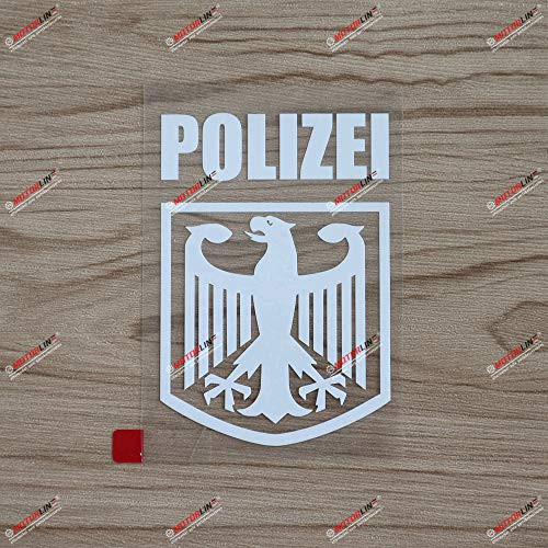 4'' White Polizei Decal Sticker Deutschland German Police Eagle Germany
