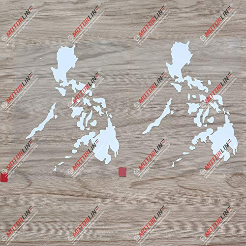 3S MOTORLINE 2X White 6'' Philippines map Outline Decal Sticker Car Vinyl Filipino Pilipinas Filipine 3S MOTORLINE 2X White 6'' Philippines map Outline Decal Sticker Car Vinyl Filipino Pilipinas Filipine