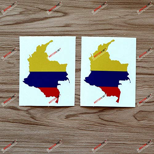 3S MOTORLINE 2X Glossy 4'' Flag Map of Colombia Decal Sticker Car Vinyl Colombian 3S MOTORLINE 2X Glossy 4'' Flag Map of Colombia Decal Sticker Car Vinyl Colombian