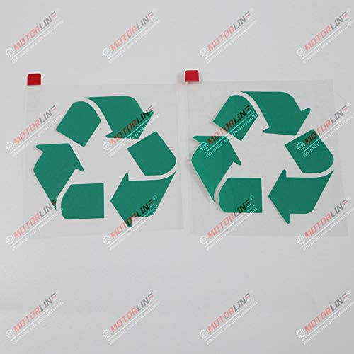 3S MOTORLINE 2X Green 4'' Recycling Recycle Symbol Sign Decal Sticker Gloss Box Cover Vinyl die Cut no Background