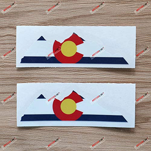 2X Glossy 4 Inches Colorado Flag CO Mountain US State Decal Vinyl Sticker Car Laptop Window 2X Glossy 4 Inches Colorado Flag CO Mountain US State Decal Vinyl Sticker Car Laptop Window
