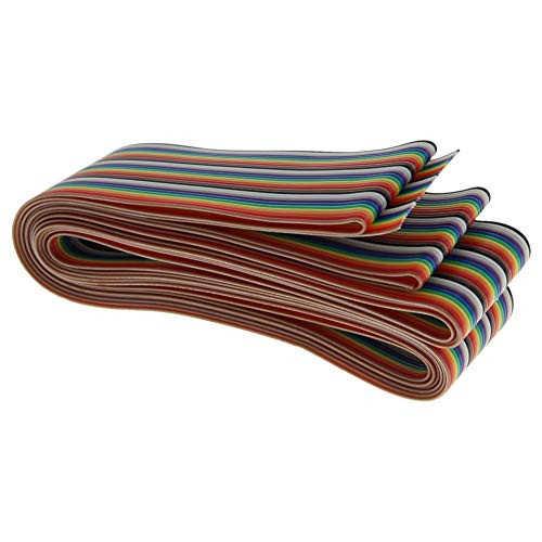 Fielect 30Pin Flat Ribbon Cable Rainbow IDC Wire 1.27mm Pitch 3 Meters Long 1Pcs