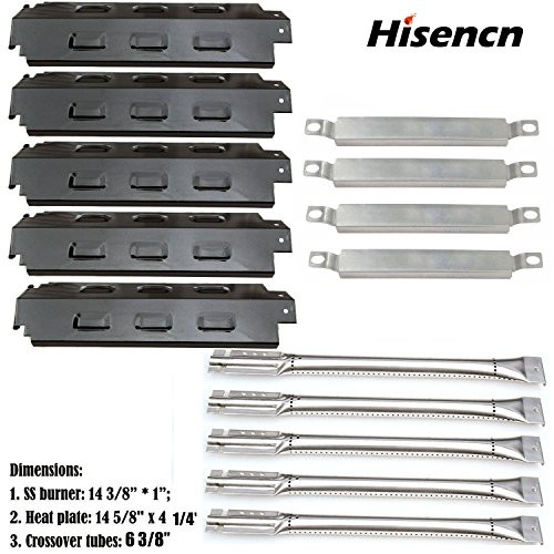 Hisencn Replacement 5 PK Grill Burner Heat Plate Crossover tubes For Charbroil 6 Burner Gas Grill Hisencn Replacement 5 PK Grill Burner Heat Plate Crossover tubes For Charbroil 6 Burner Gas Grill