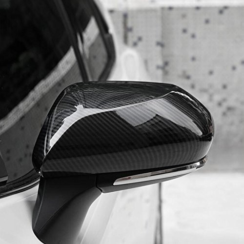 Rqing For Toyota Camry 2018 Rear View Mirror Guard Cover Trims (Carbon Fiber Pattern)
