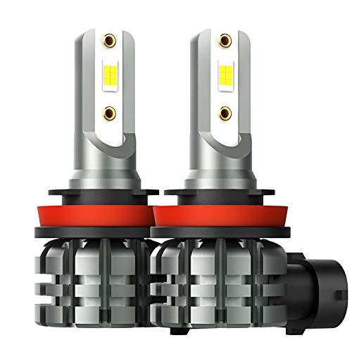 H8 H11 LED Fog Light Bulbs Extremely Bright 2000 Lumens with High Power CSP Chipsets 6000K Cool White for DRL or H9 H16JP Fog Lights Lamp Replacement (Pack of 2)