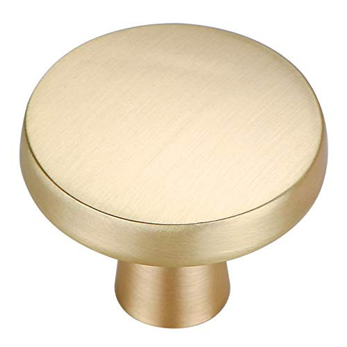 Gold Cabinet Knobs 10 Pack  homdiy HD5310GD Brass Drawer Knobs Gold Knobs for Dresser Drawers Kitchen Cabinet Hardware Knobs