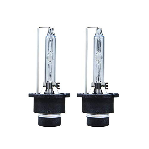 Car Auto D4C D4S D4R Xenon Headlights HID Lamps Replacement Bulb 5000K High Brightness Bright White Headlight Metal Chassis 35W 12V (Pack of 2) D4C Compatible D4S D4R
