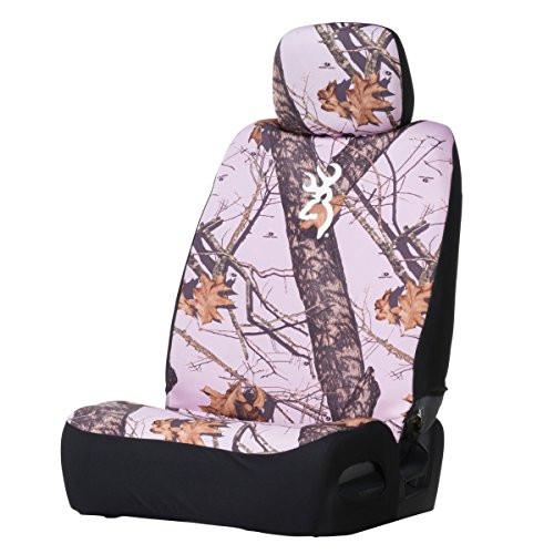 Browning Buckmark Camo Low Back Seat Cover (Mossy Oak Break-Up Camo, Durable Neoprene Fabric, Includes One Seat Cover and One Headrest Cover)