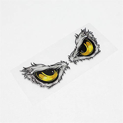 DXYMOO Car Styling Vinyl Decal Warning Cool Eyes Eyeball Fears Stickers 12x5cm
