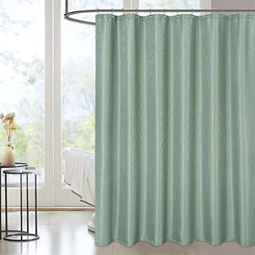 Haperlare Waffle Shower Curtain, Heavy Weight Polyester Waffle Weave Fabric Shower Curtain for Bathroom, Hotel Luxury Water Resistant Washable, 72" x 72", Sage