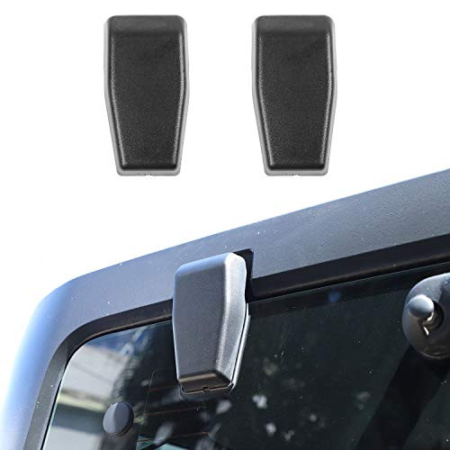 Voodonala for Jeep JK Rear Window Right & Left Hinge Covers Trim for 2007-2018 Jeep JK JKU, Black 2pcs
