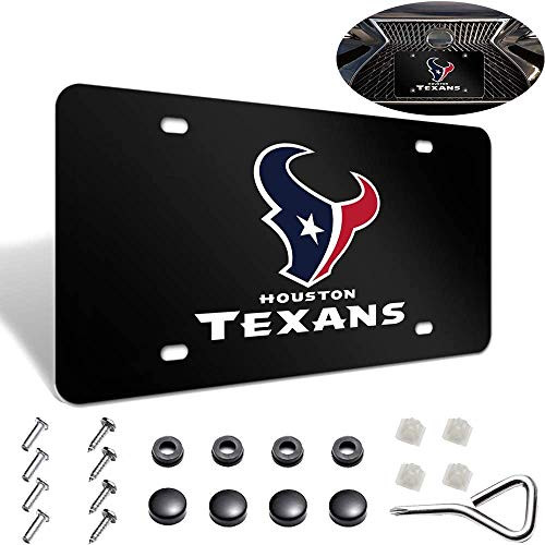 yonggan fit Houston Texans car tag, Suitable for All US Standard car Houston Texans License Plates,for Texans License Plate Cover (6 inches x 12). (fit Houston Texans)