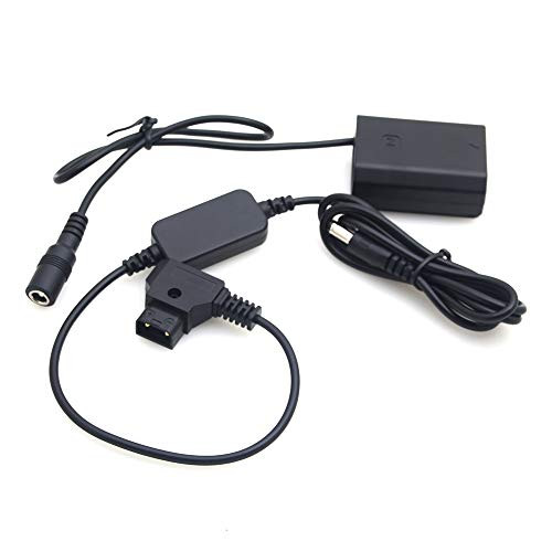 Fotga Power Adapter Cable for D-Tap Connector to Dummy Battery NP-FZ100 for Sony A6600 A7III A7RIII A7SIII A7RM4 A9 ILCE-9 II Camera
