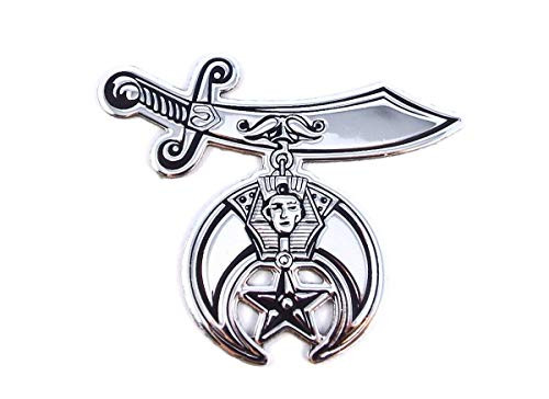 Shriners shriner chrome finish decal emblem 3D sticker car bike 2.75" flexible Shriners shriner chrome finish decal emblem 3D sticker car bike 2.75" flexible