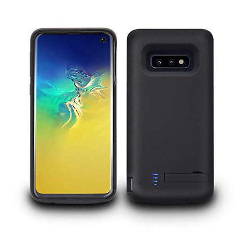 Fey-US Battery Case for Samsung S10e Portable Charging Case Extended External Backup Battery Protective Power Charger Case with USB Power Bank & Kickstand Compatible with Samsung Galaxy S10e