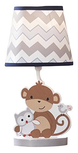 Bedtime Originals Mod Monkey Lamp with Shade and Bulb