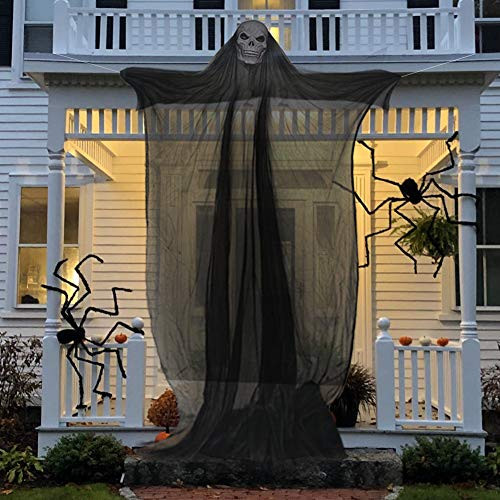 10.8ft Halloween Decorations Scary Halloween Ghost Decorations Halloween Hanging Ghost Prop Hanging Skeleton Flying Ghost for Yard Outdoor Indoor Party Bar