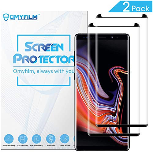 [2 Pack] Screen Protector for Galaxy Note 9 [Case Compatible] OMYFILM Samsung Galaxy Note 9 Tempered Glass Screen Protector [Highly Transparent] Glass Screen Protector for Samsung Note 9 (Black)