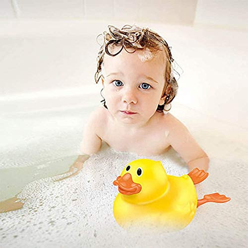 Happytime Electronic Floating Duck Bath Toy Baby Electronic Wind Up Duck Bathtub Toy Floating Toys for Baby Toddler Kid Boys and Girls