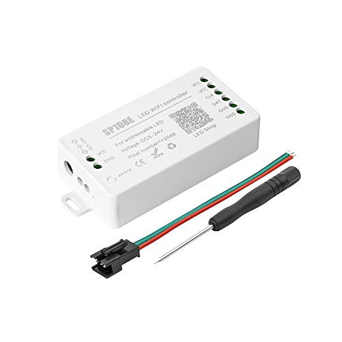 BTF-LIGHITNG WS2812B WiFi SP108E Controller Support WS2811 WS2815 WS2801 SK6812 WS2813 SK9822 APA102C etc Almost All LED Strip Module Light iOS/Android App Group Control AP Mode/STA Mode