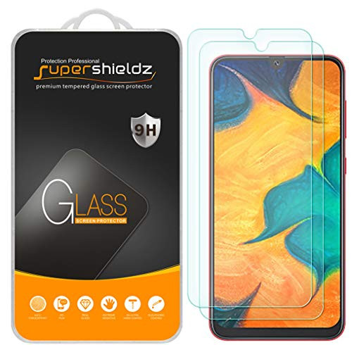 (2 Pack) Supershieldz for Samsung Galaxy A30 Tempered Glass Screen Protector, Anti Scratch, Bubble Free