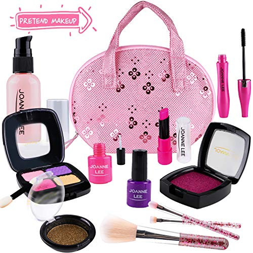Tacobear Pretend Makeup Toys for Girls Glamour Play Makeup Kit Play Cosmetic Set Make Up Bag for Kids