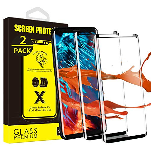 Yoyamo Galaxy S9 Screen Protector,[2PACK] UR01 Tempered Glass Screen Protector[9H Hardness][HD][Case Friendly][Bubble-Free] for Samsung Galaxy S9(Black)
